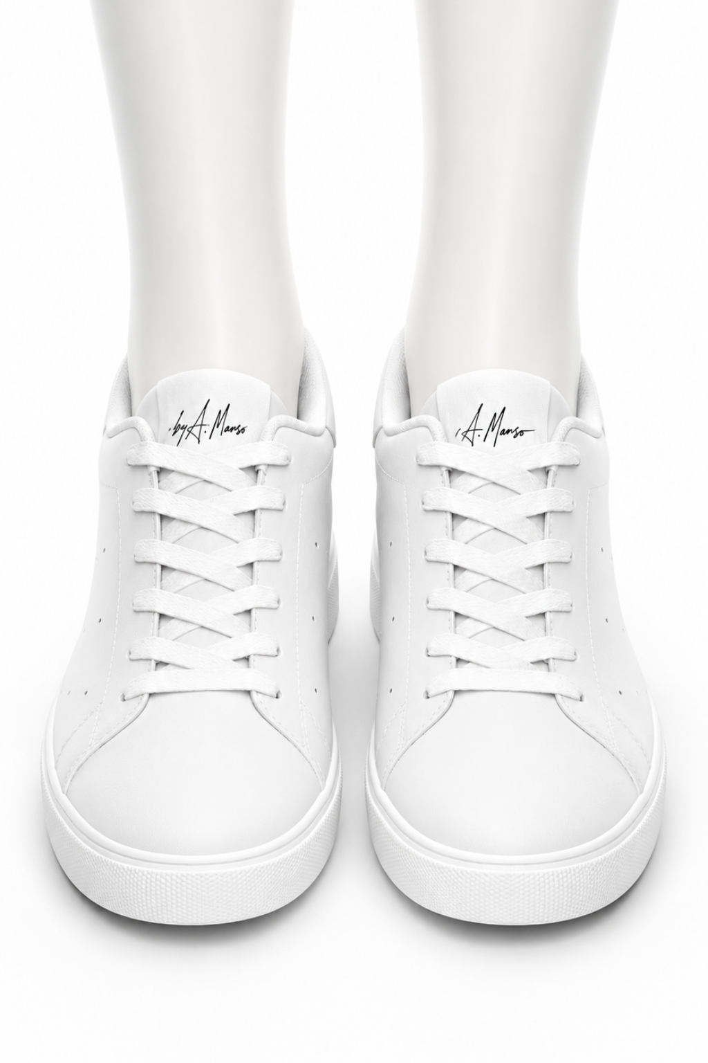 GLACIER WHITE VEGAN LEATHER SNEAKERS 001