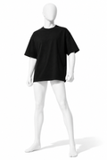 Obsidian black 100% cotton T-shirt for men
