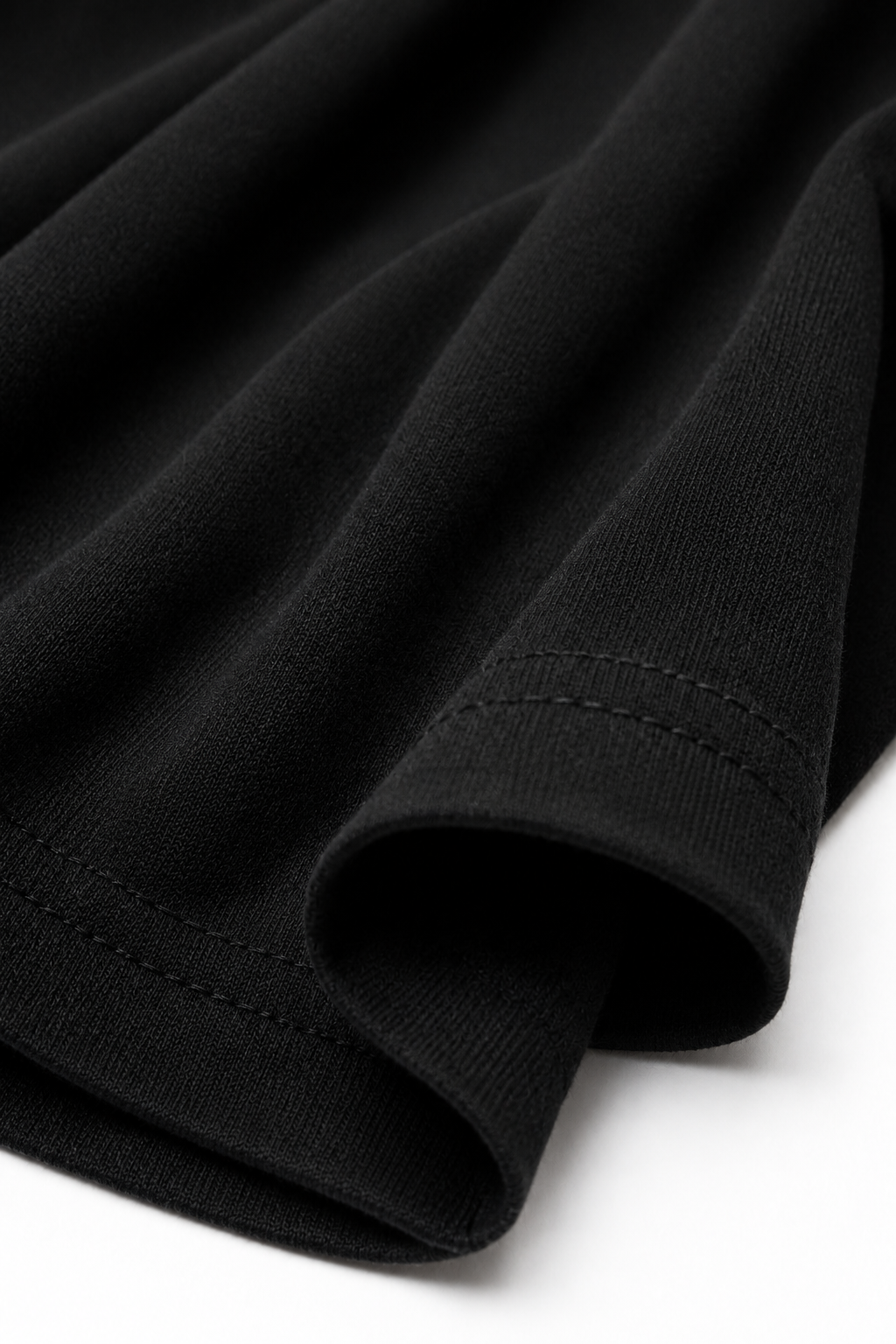 A. Manso black seamless cotton tee from Collection 001