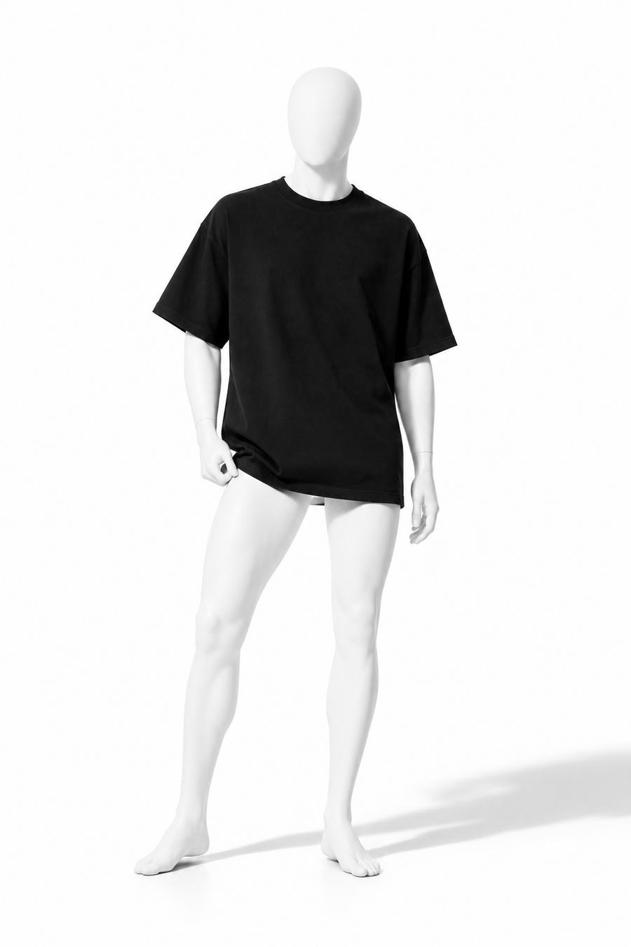 DROP SHOULDER COTTON TEE 001