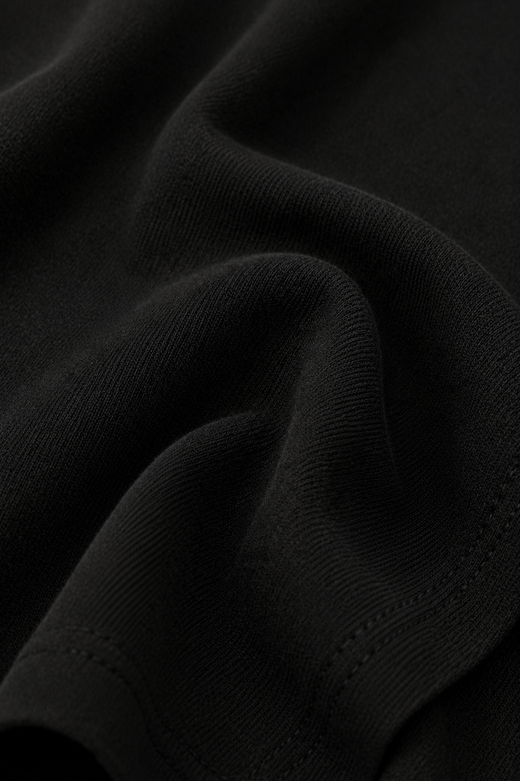 A. Manso black heavyweight drop-shoulder tee for men
