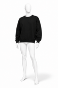 Obsidian black heavyweight drop-shoulder sweatshirt