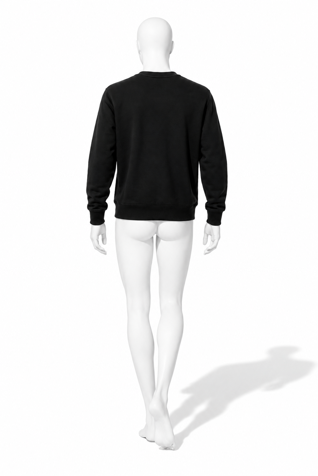 A. Manso black oversized heavyweight cotton crewneck