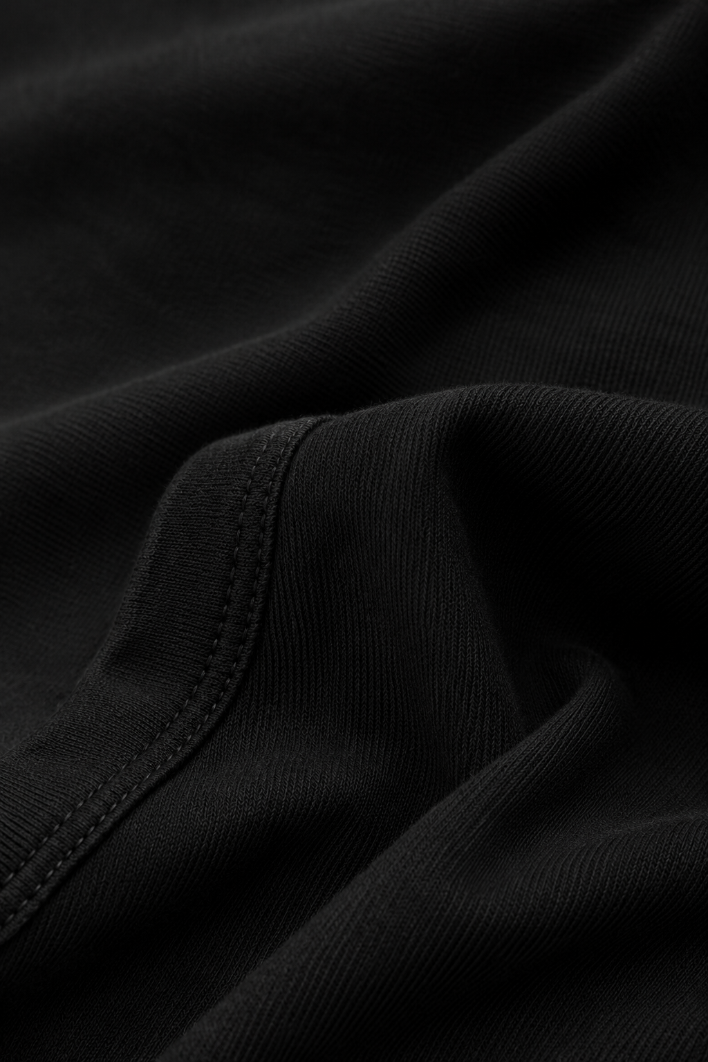 Obsidian black fitted ribbed tank from Collection 001