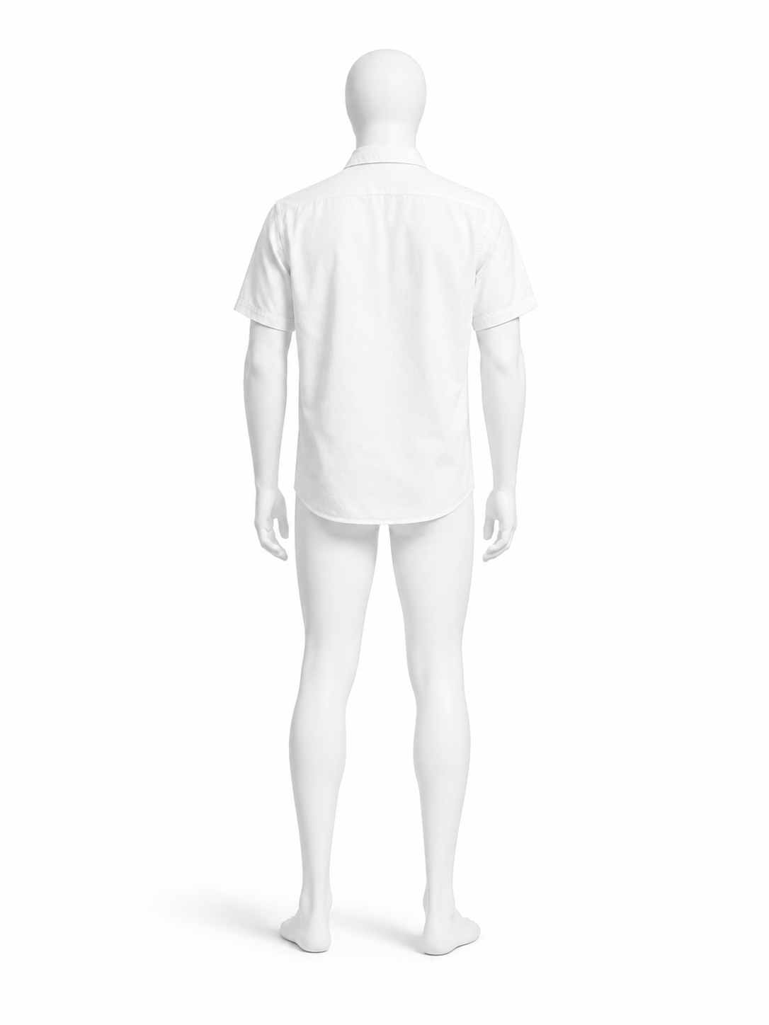 Black relaxed short-sleeve shirt with open collar
