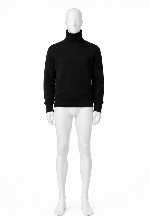 HIGH-NECK KNIT 000 — original mannequin product image