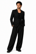 Male editorial model wearing FORM DOES NOT NEGOTIATE by A. Manso — front view