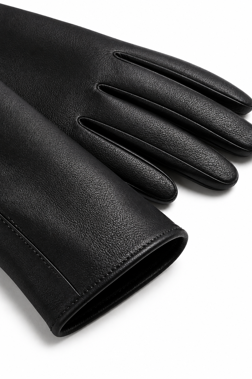 LEATHER GLOVES 000 — leather texture and cuff detail