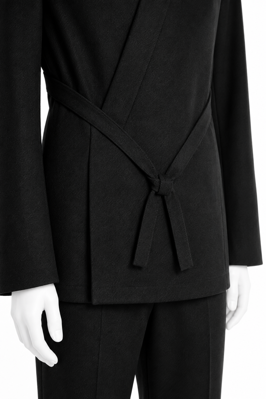OBSIDIAN KIMONO SHIRT 000 — wrap tie detail
