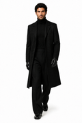 Male editorial model wearing COMMAND DOES NOT ASK by A. Manso — front view