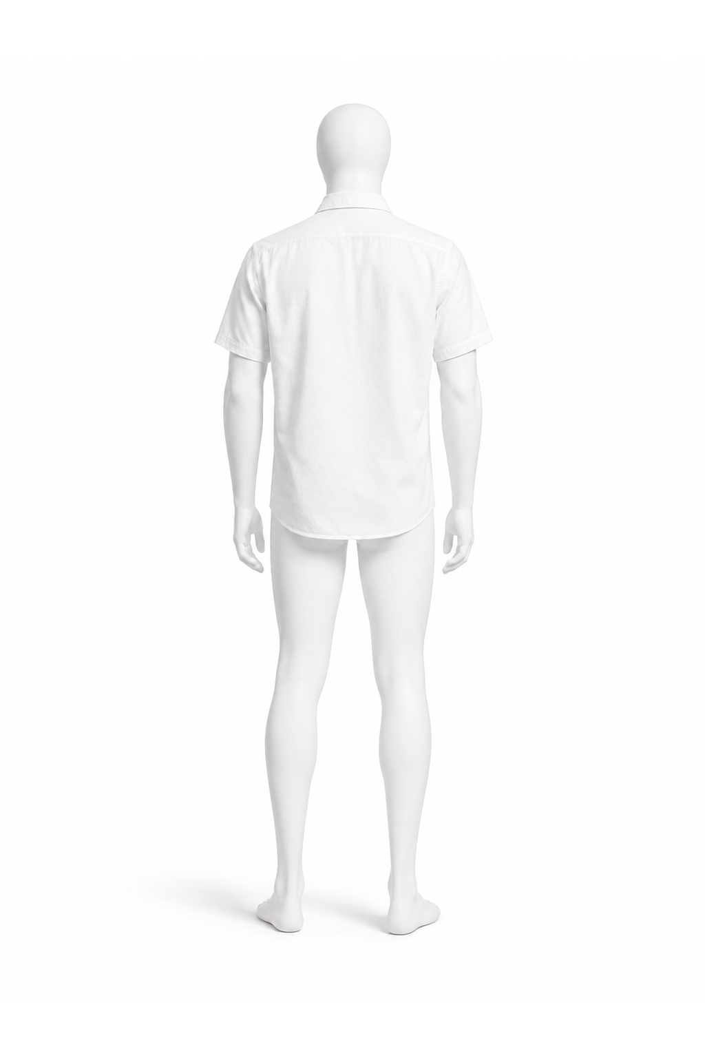 Black relaxed short-sleeve shirt with open collar